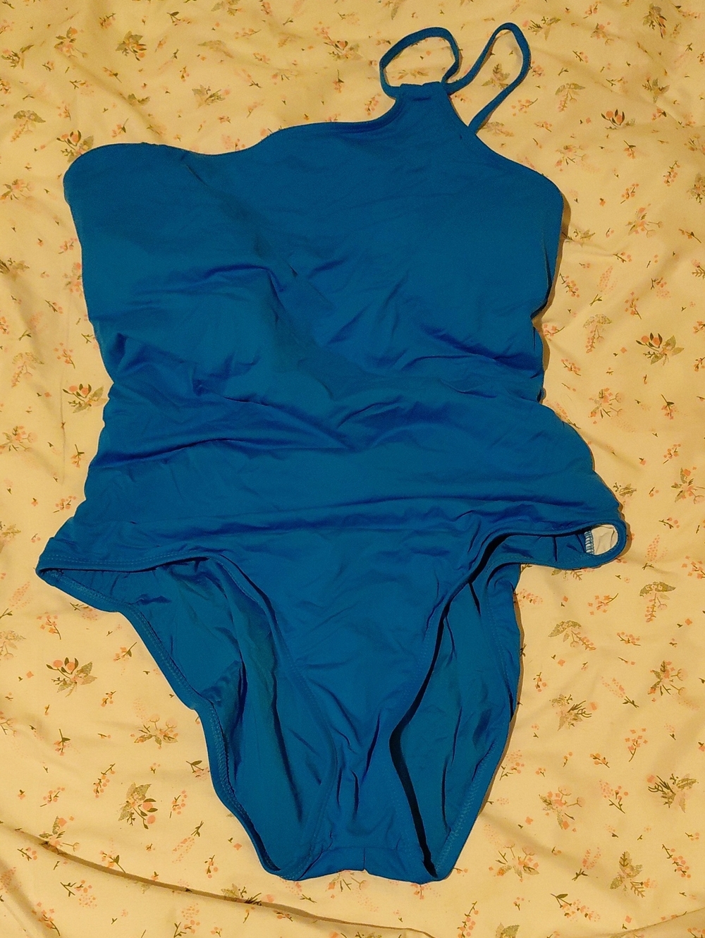 La Blanca Bright Blue One-Piece Swimsuit with Slim Straps